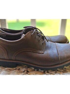Rockport Mens Leather Oxford Shoes Brown US 11.5 Comfortable Stylish Durable